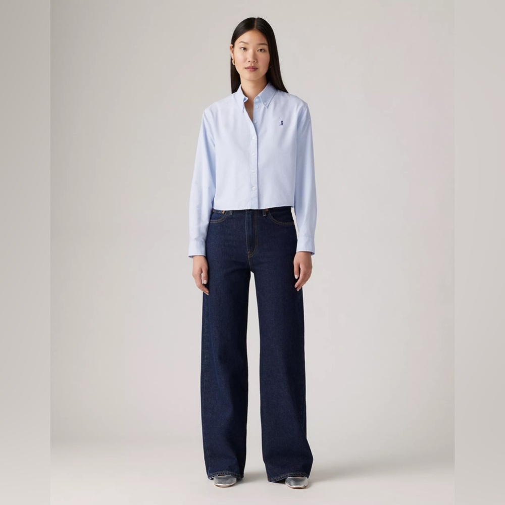 Levi’s High Ribcage Leg Jeans in Shaded View, size 28x32